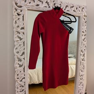 Red Mini knit dress - S